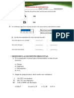 Examen de Matematicas 4 Grado