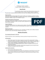 Teacher Guide, HS Biology - Genetic Variation