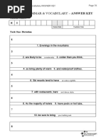 Test 4: Grammar & Vocabulary - Answer Key: Task One: Dictation