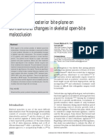 The Effect of Posterior Bite Plane On Dentoskeletal Changes in Skeletal Open Bite Malocclusion (2018)