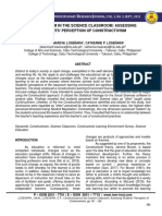 Constructivism in The Science Classroom Assessing Students' Perception of Constructivism