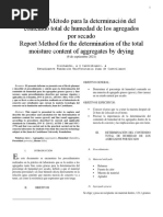 Informe Contenido Total de Humedad de Los Agregados Por Secado