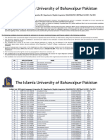 1st Merit List BS English Language Linguistics M Department of English Linguistics BAHAWALPUR BWP Merit Fall 2021 Fall 2021