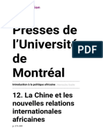 Introduction À La Politique Africaine - 12. La Chine Et Les Nouvelles Relations Internationales Africaines - Presses de L'université de Montréal