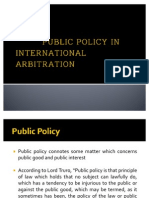 Public Policy in International Arbitration