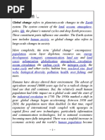 Global Change Refers To Planetary-Scale Changes in The