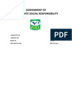 Assignment of Corporate Social Responsibility