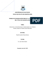 Indicaciones y Contraindicaciones en Dientes Pilares Con El Sistema