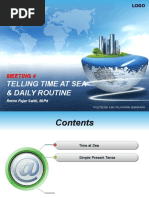 Meeting 4 Telling Time at Sea & Daily Routine Crews of A Ship