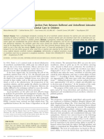 Anesthesia Onset Time and Injection Pain Between Buffered and Unbuffered Lidocaine Used As Local Anesthetic For Dental Care in Children