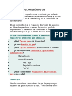 Regulación de La Presión de Gas