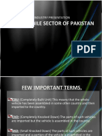 Automobile Sector of Pakistan: Industry Presentation