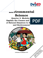 Environmental Science: Quarter 3-Module: 2 Explain The Causes and Effects of Natural Disasters To Humans and Environment