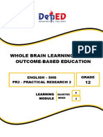 English - Shs Pr2 - Practical Research 2 Grade: Learning