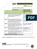 Week 4. Sample Holistic and Analystic Rubrics