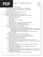 Process Safety Management - 70 Element Checklist