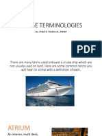 Cruise Terminologies: By: Janzell Palbacal, Mihm