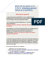 Proceso de La Anestesia Por Gases