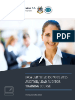 Irca Certified Iso 9001:2015 Auditor/Lead Auditor Training Course