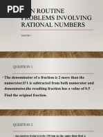 Non Routine Problems Involving Rational Numbers