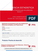 Sesion 7. Estimacion de Parametros para Dos Parametros