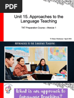 Unit 15. Approaches To The Language Teaching