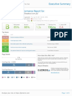 Performance Report For:: Executive Summary