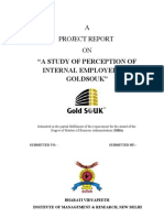 "A Study of Perception of Internal Employees of Goldsouk": A Project Report ON