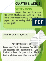 Written Work: Grade 10 Quarter 1, Week 2