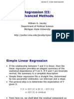 Regression III: Advanced Methods: William G. Jacoby Department of Political Science