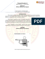 Physical Education IV: Officials Referee Hand Signals Learning Outcomes