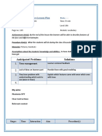 Anticipated Problems Solutions: Safir Teaching Practice Lesson Plan