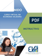 Instructivo Ingreso Curso Economía Solidaria Escuela Virtual Analfe - Eva 2021