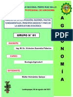 Tarea N°03 - Grupo 01 - Análisis de La Justificación, Razones, Pautas Fundamentales Principios Básicos y Fines de La Agricultura Ecológica