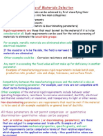 Quantitative Methods of Materials Selection: Rigid Requirements Are