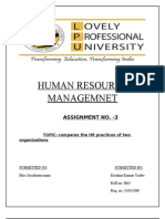 HRM Third Assignment