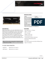 HX421S13IB/8 HX421S13IB/8: Memory Module Specifications