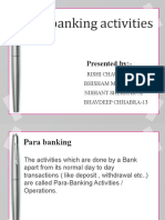 Para Banking Activities: Presented By