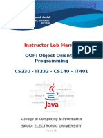 Instructor Lab Manual: OOP: Object Oriented Programming CS230 - IT232 - CS140 - IT401