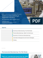 Continuous Manufacturing & Automation Solutions: 2017 Engineering, GMP & Validation Forum