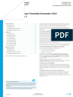 Cambridge Final Exam Timetable November 2021: Administrative Zone 5