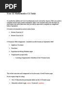 C3 Algebra and Functions Assignment