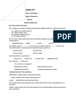 Answer Key: Revision Worksheet Subject-Chemistry Class-X Session - (2021-22)