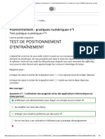 Positionnement - Pratiques Numériques N°1 - Test D'entraînement N°1 - Contenu Du Cours CS2020 - Apprendre Certice