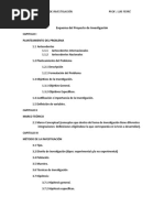 Esquema Del Proyecto de Investigación