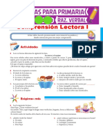 Comprensión Lectora para Primero de Primaria