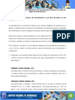 Evidencia Documento Aplicar Tecnica Normalizacion Bases de Datos en Empresa-Yeis