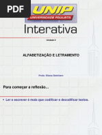 Slides de Aula - Alfabetização e Letramento Unidade II