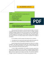 Soil Bearing Capacity Unit 4