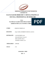 El Título Valor Como Título Ejecutivo y El Ejercicio de Las Acciones Cambiarias